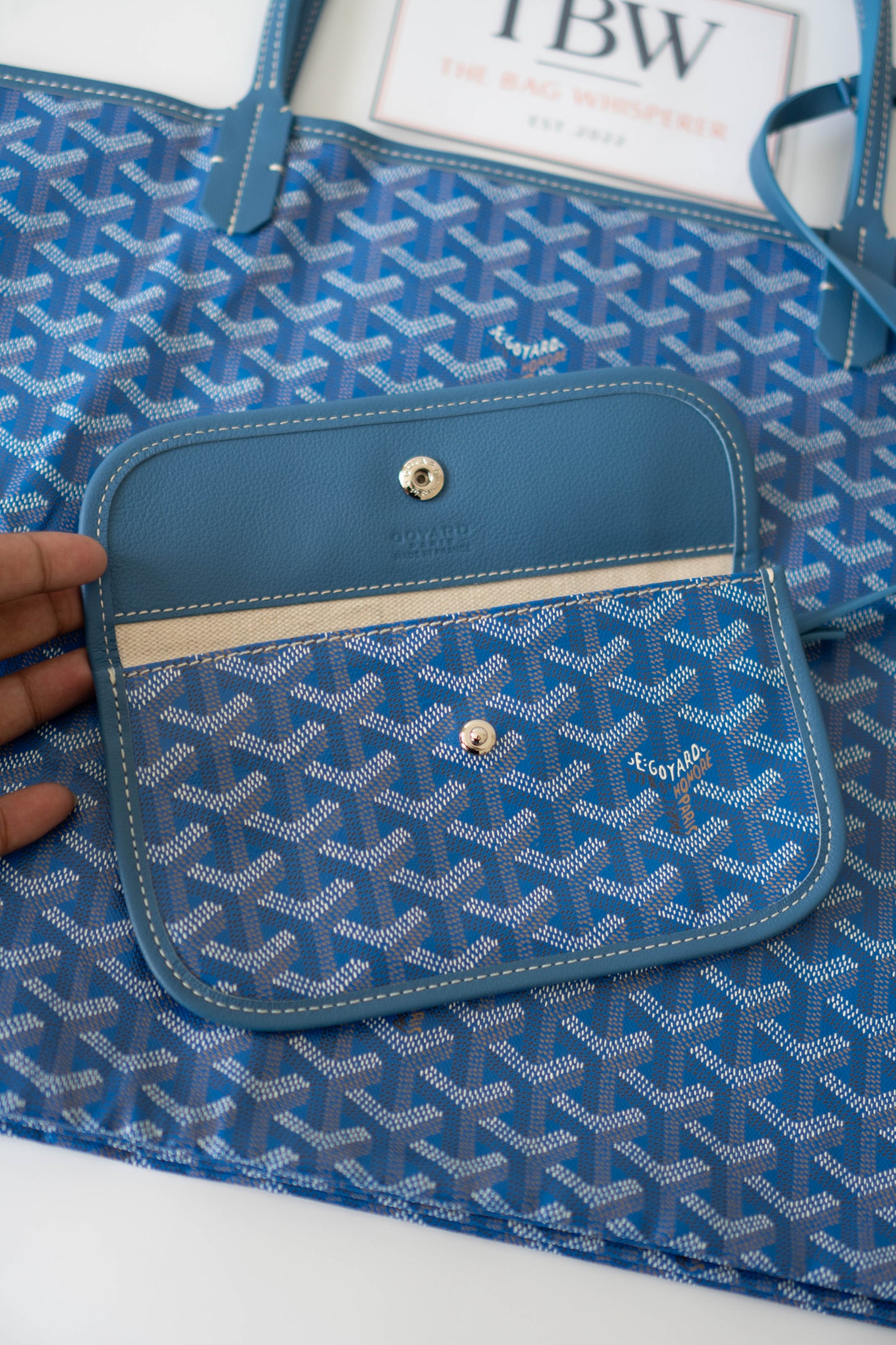 St. Loui GM – Blue Canvas with Leather Trim