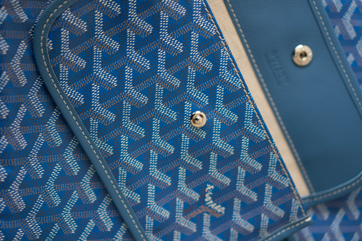 St. Loui GM – Blue Canvas with Leather Trim