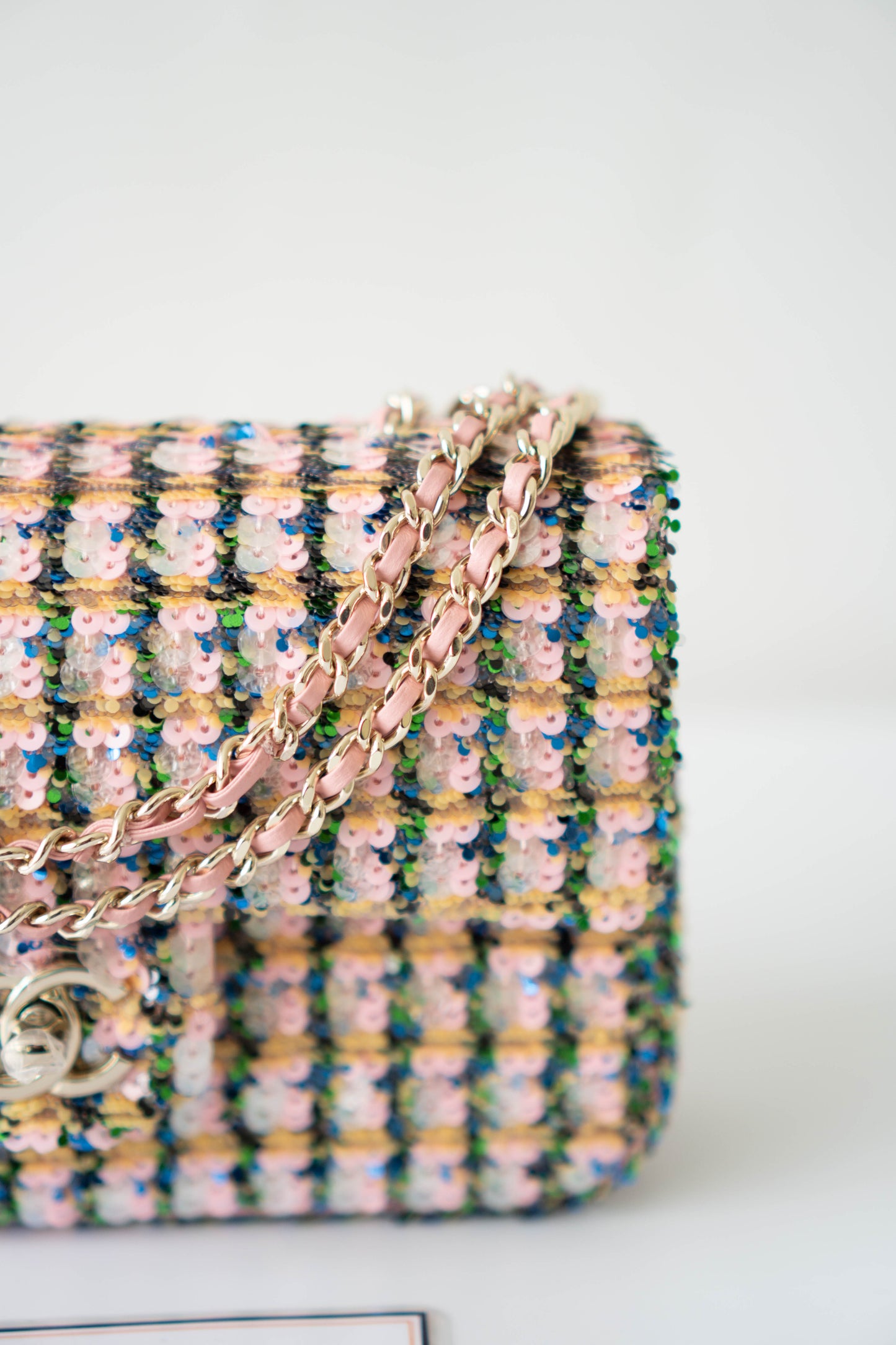 Sequin Flap Bag – Multicolor with Silver Hardware