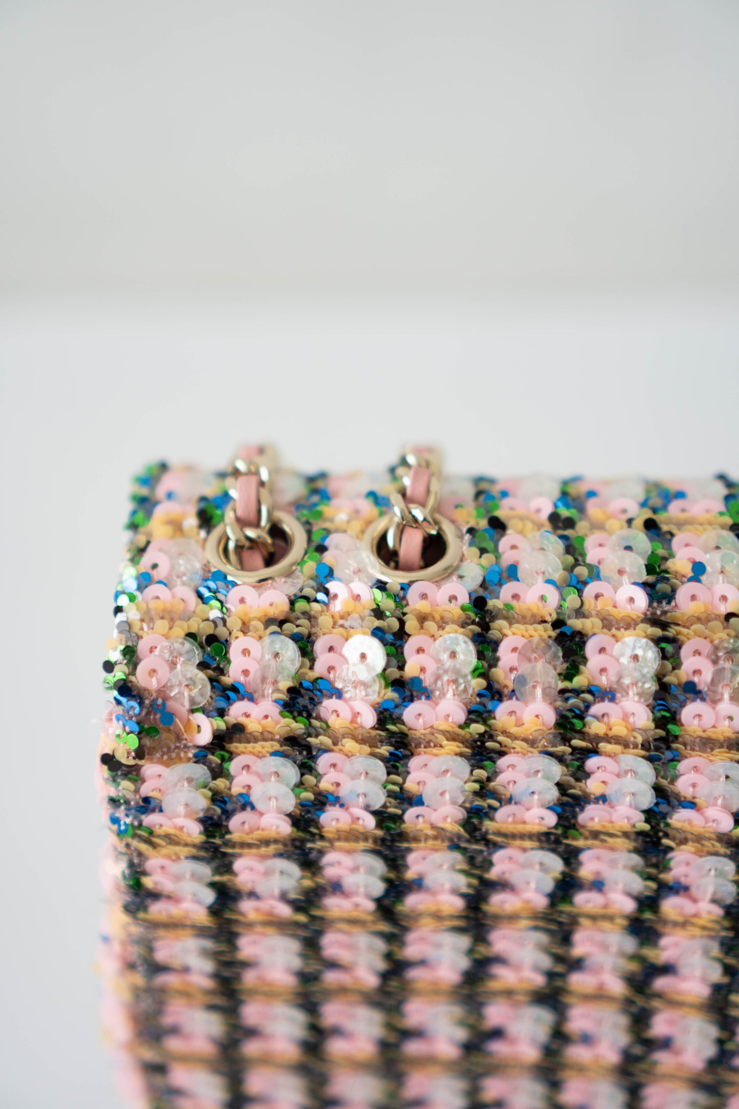 Sequin Flap Bag – Multicolor with Silver Hardware