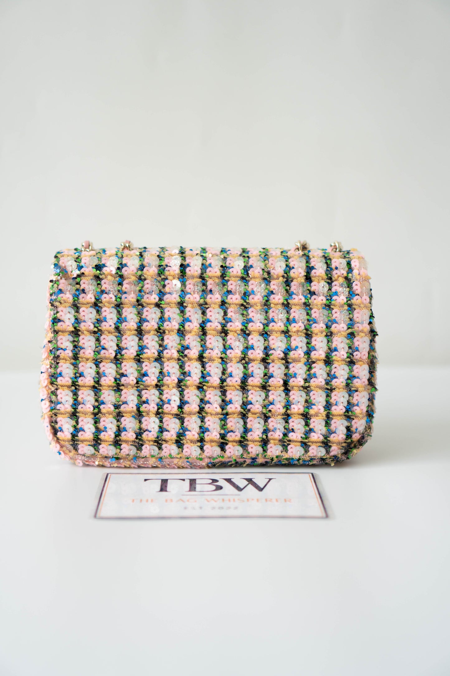 Sequin Flap Bag – Multicolor with Silver Hardware