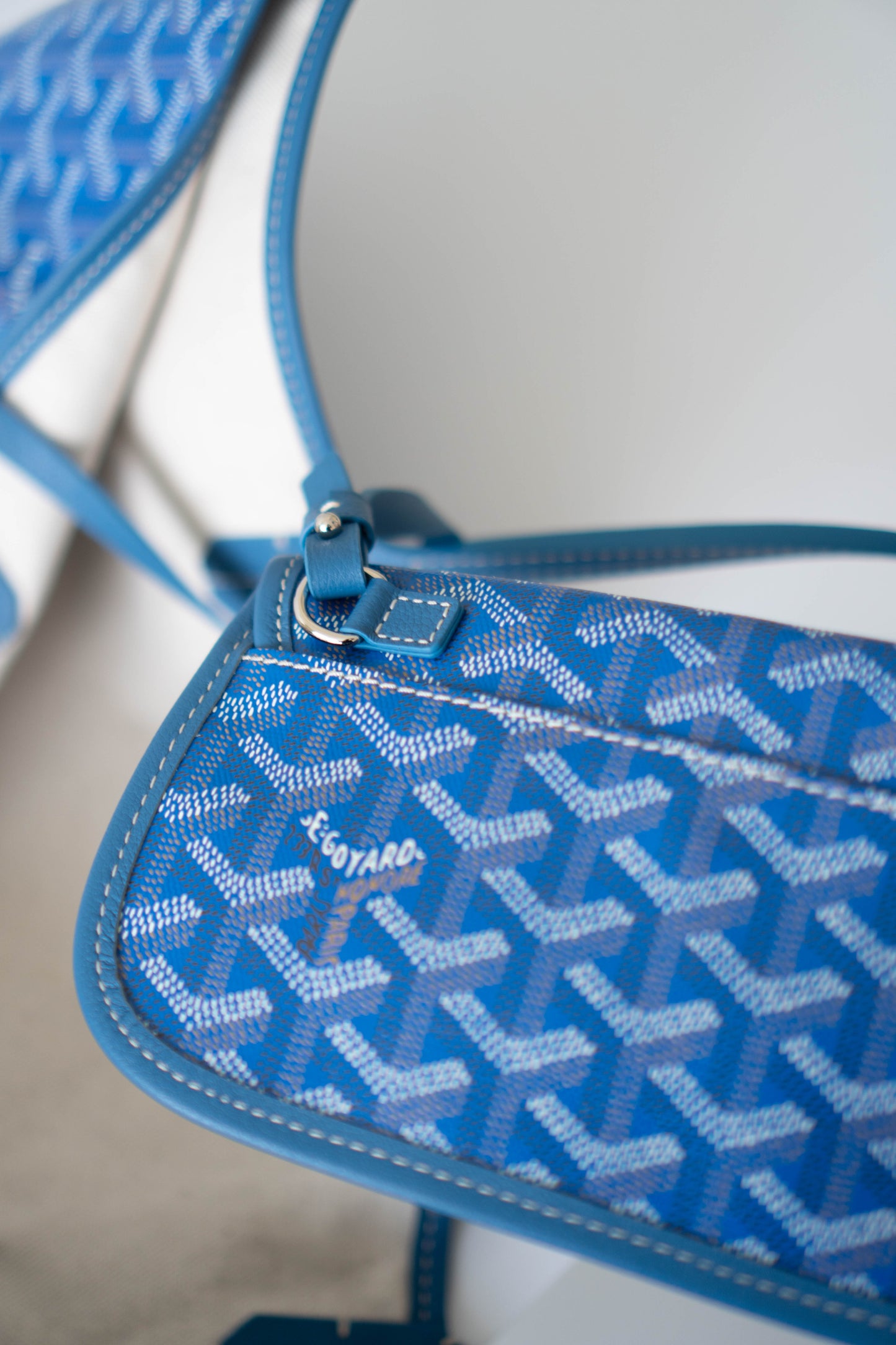 St. Loui GM – Blue Canvas with Leather Trim