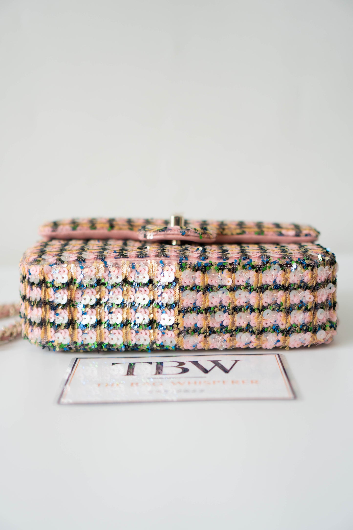 Sequin Flap Bag – Multicolor with Silver Hardware