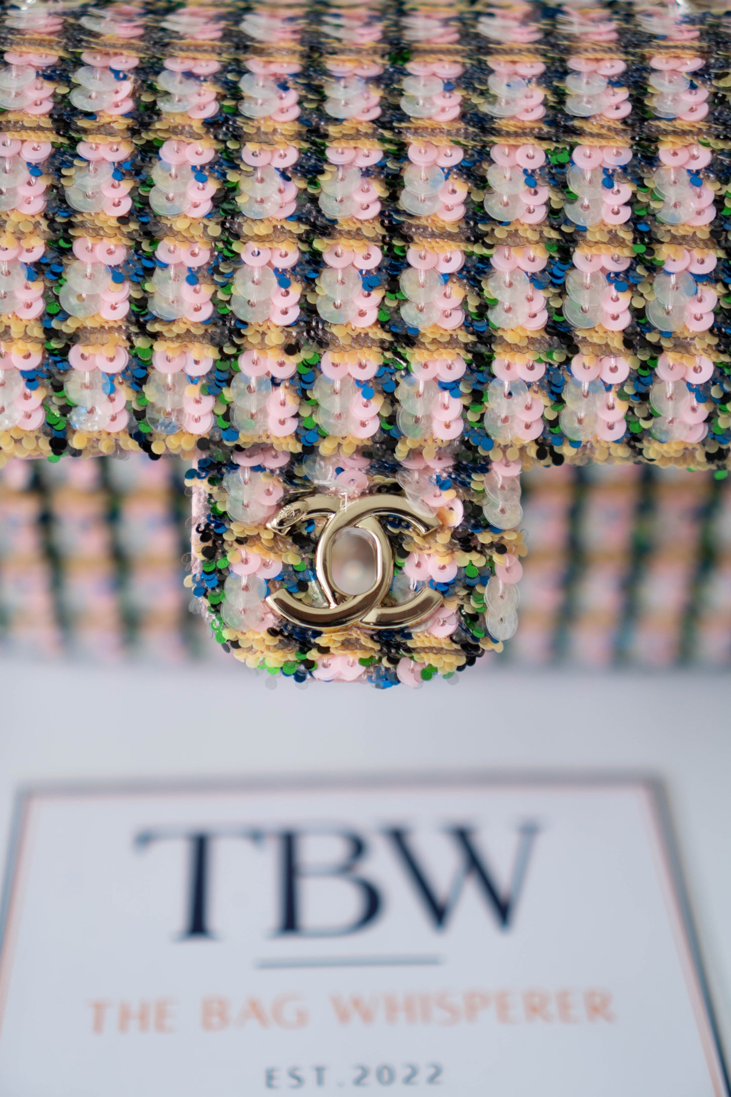 Sequin Flap Bag – Multicolor with Silver Hardware