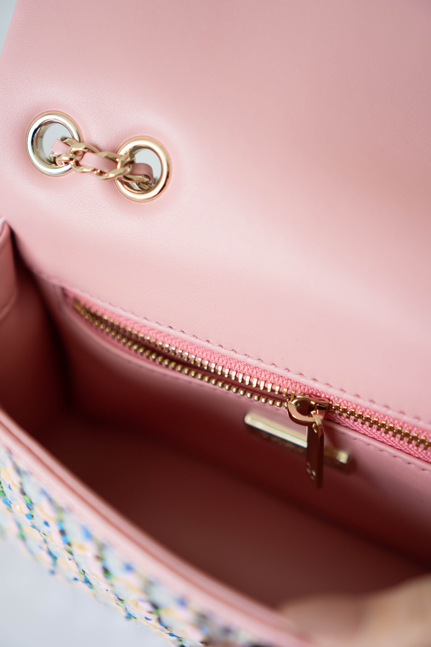 Sequin Flap Bag – Multicolor with Silver Hardware