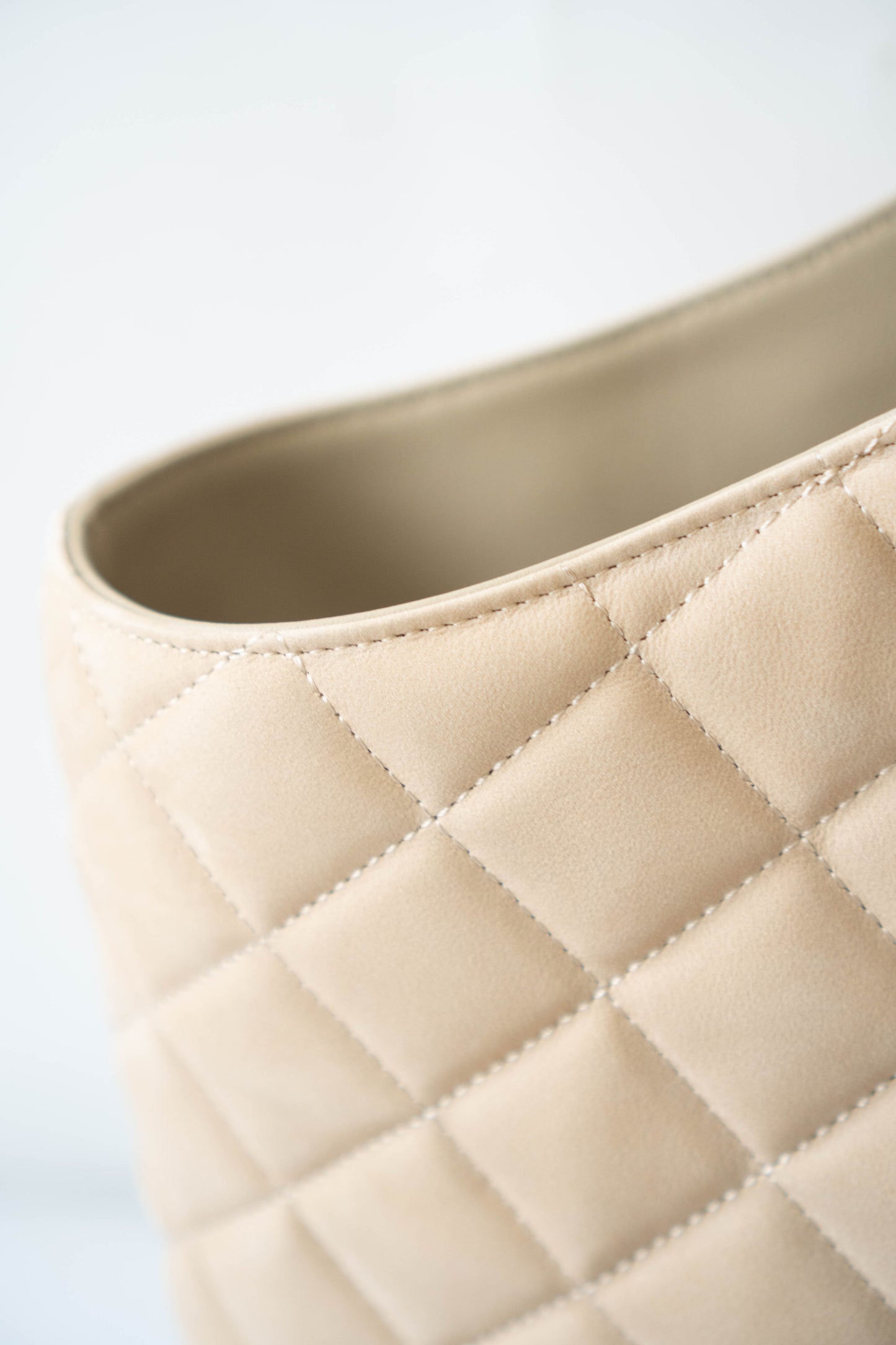 Icare Maxi Shopping Tote – Nubuck Suede in Beige with Gold Hardware