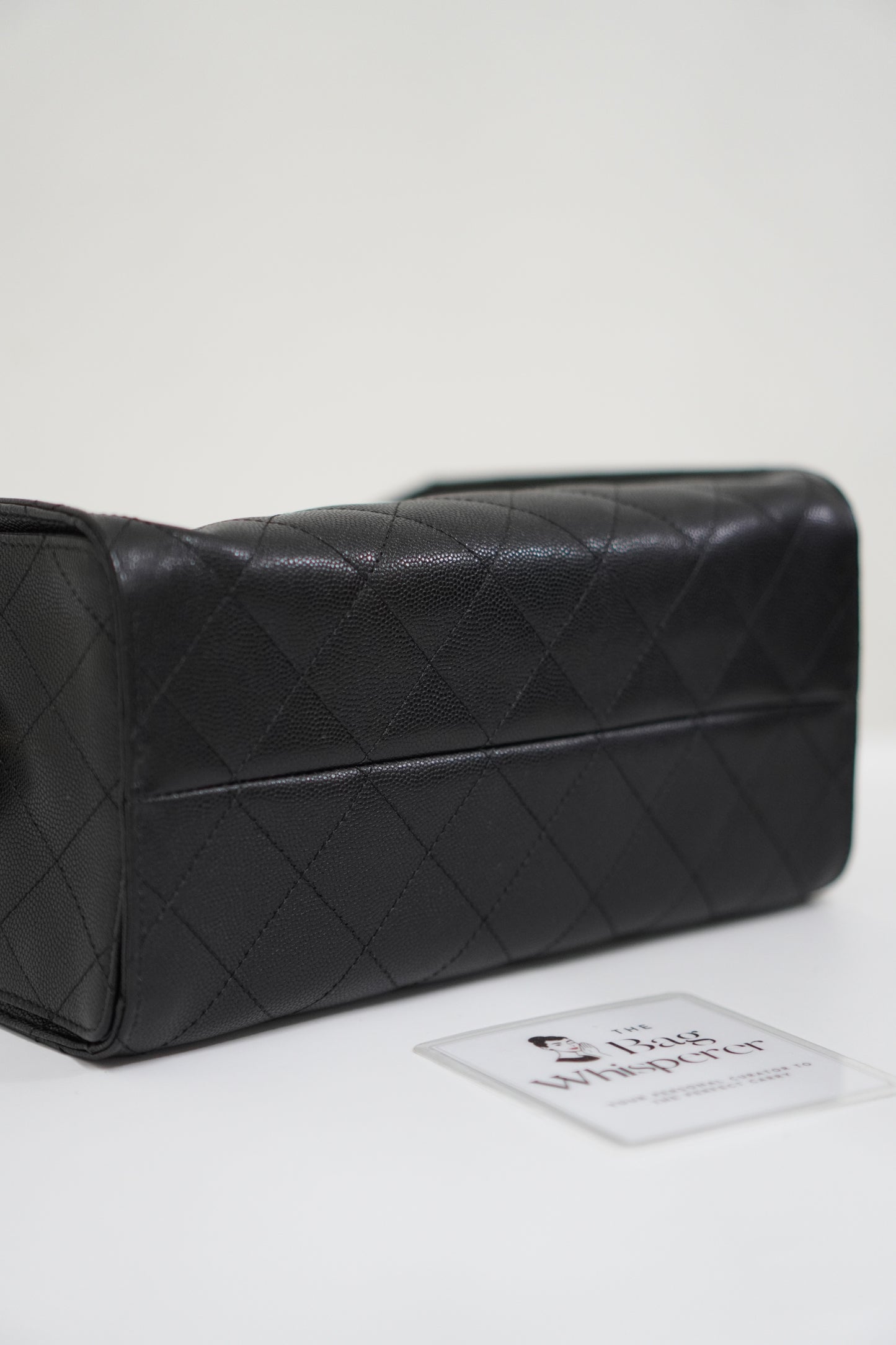 25C Small Drawstring Bag – Black Caviar with Gold Hardware