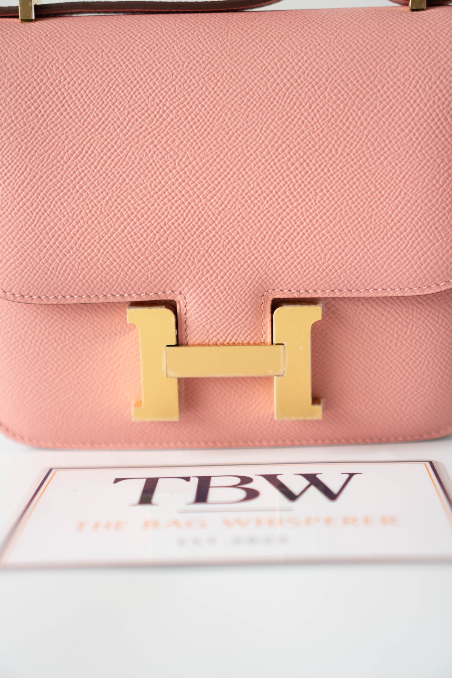 Constanc 19 – Rose Sakura Epsom with Gold Hardware