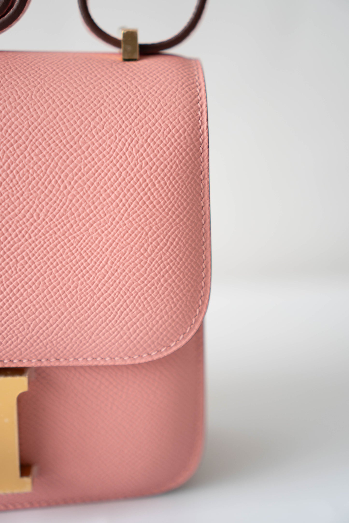 Constanc 19 – Rose Sakura Epsom with Gold Hardware