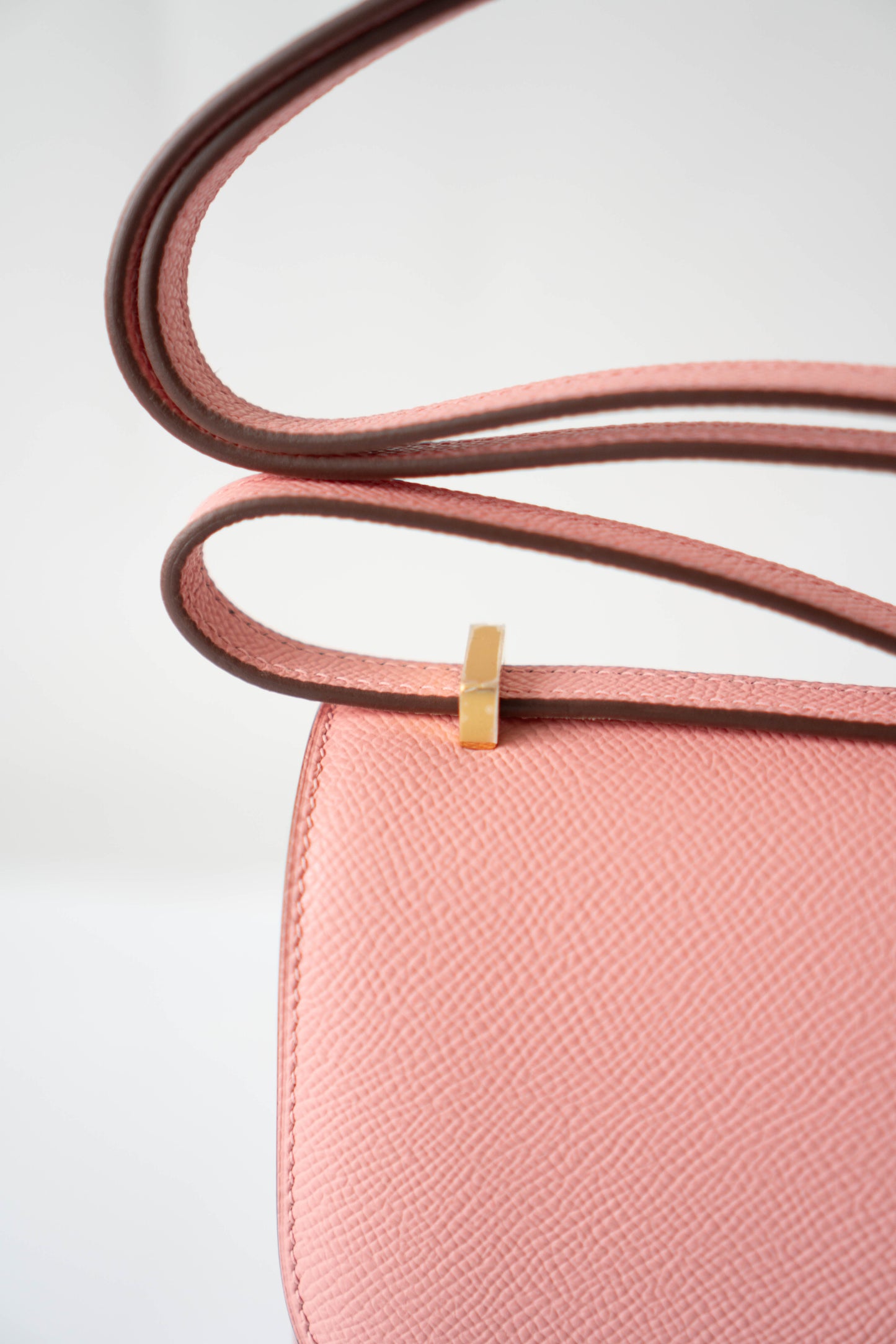 Constanc 19 – Rose Sakura Epsom with Gold Hardware