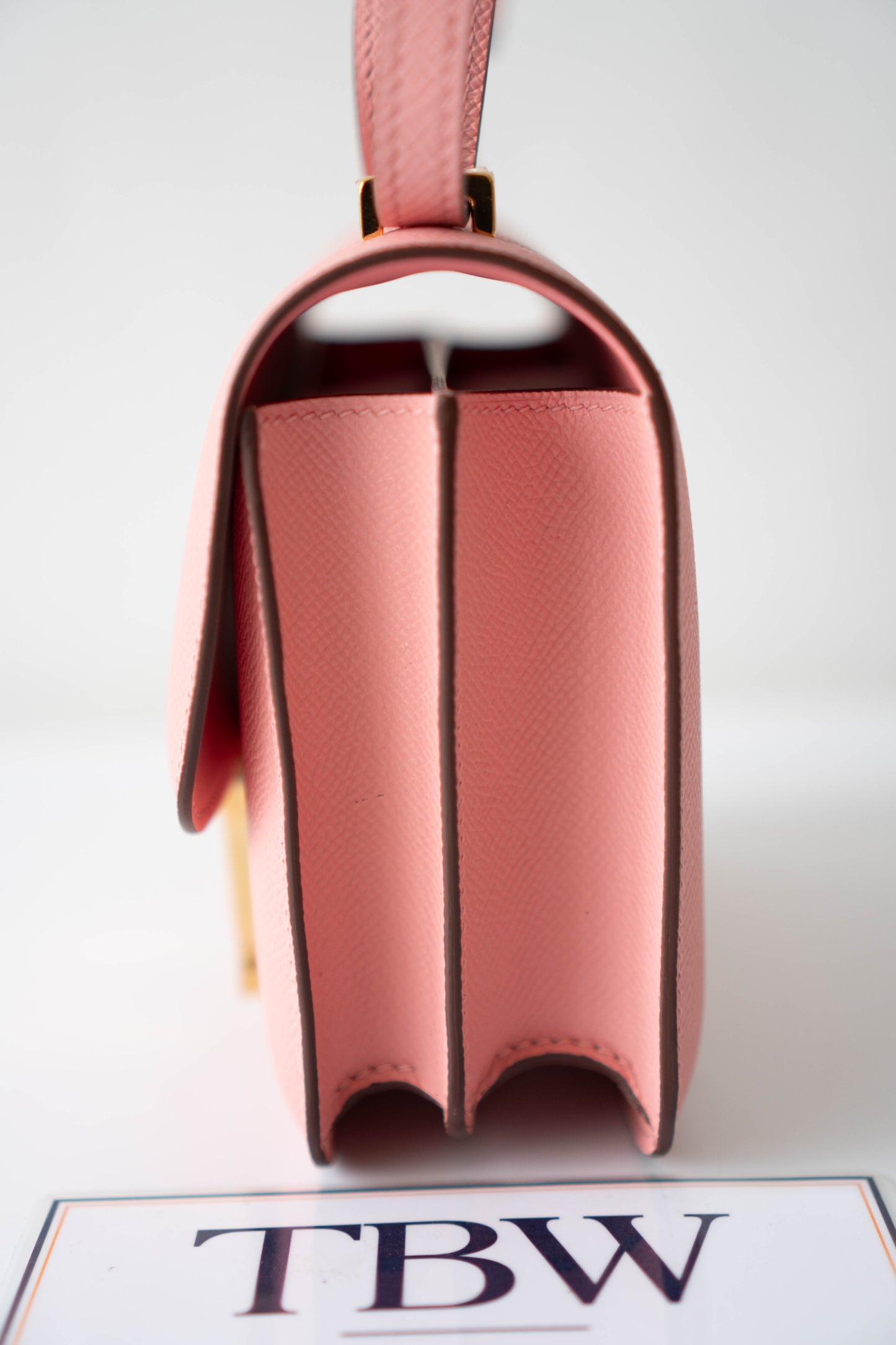 Constanc 19 – Rose Sakura Epsom with Gold Hardware
