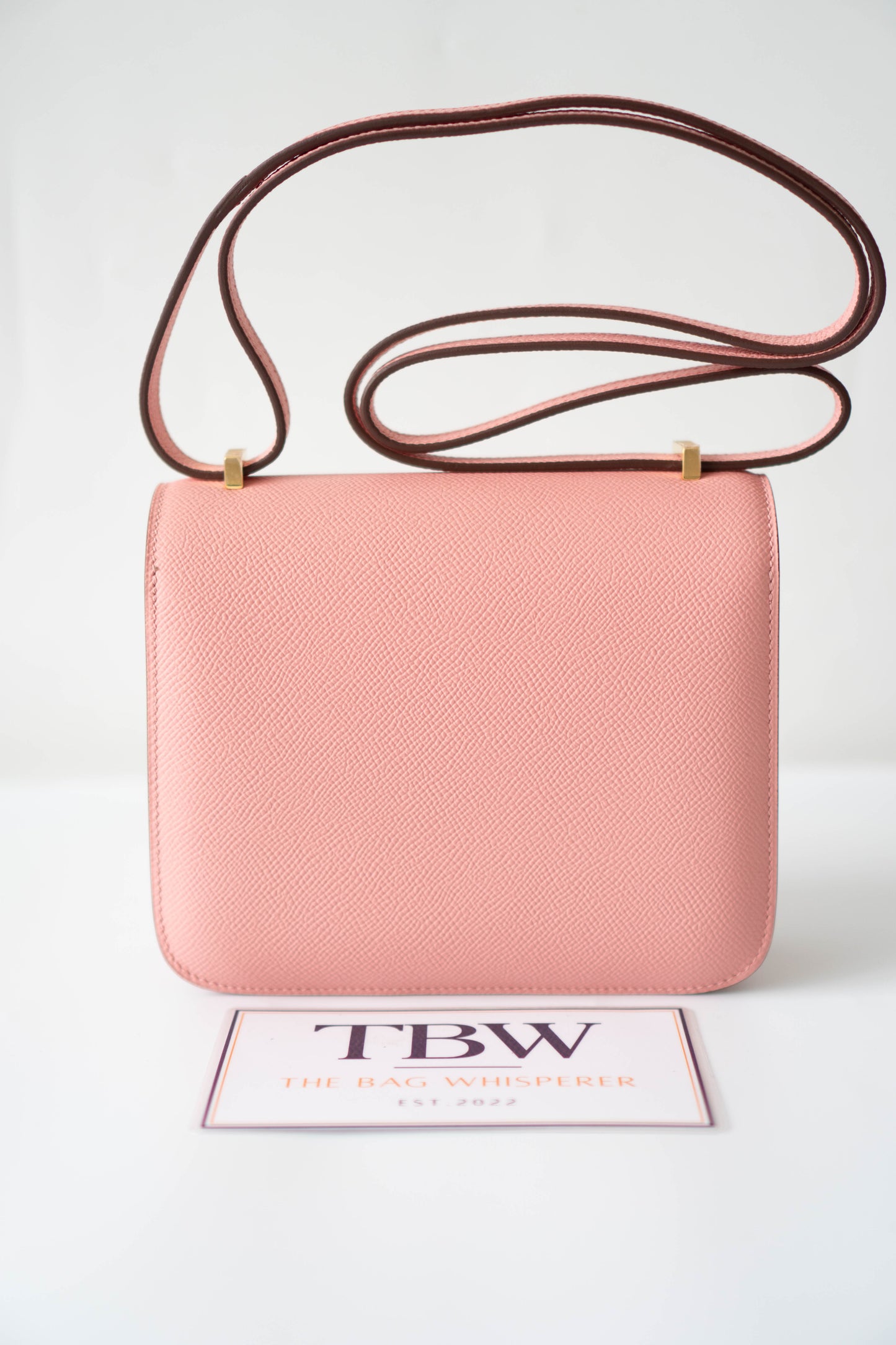 Constanc 19 – Rose Sakura Epsom with Gold Hardware