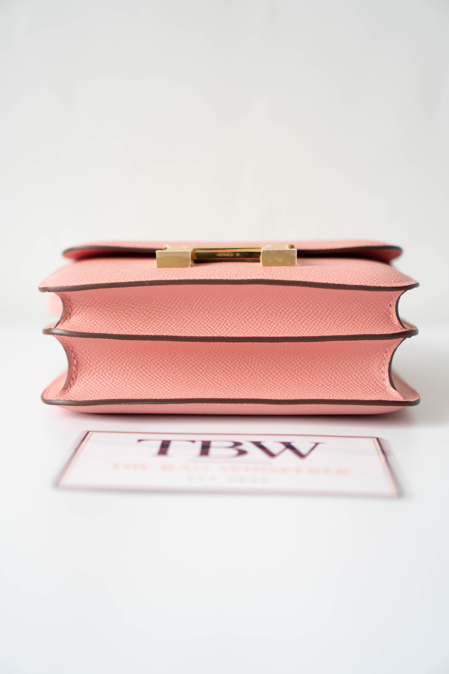 Constanc 19 – Rose Sakura Epsom with Gold Hardware