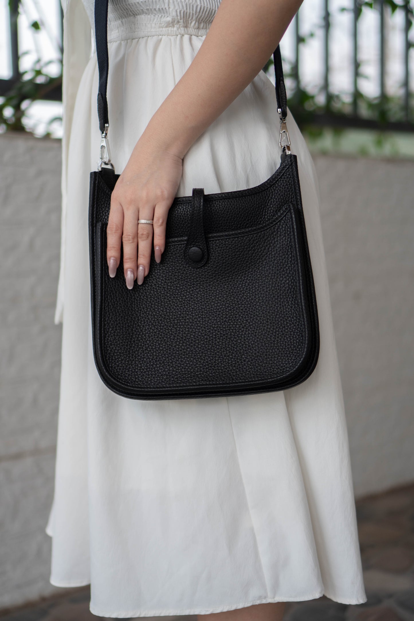 Evelyne 23 – Black Clemence Leather with Palladium Hardware
