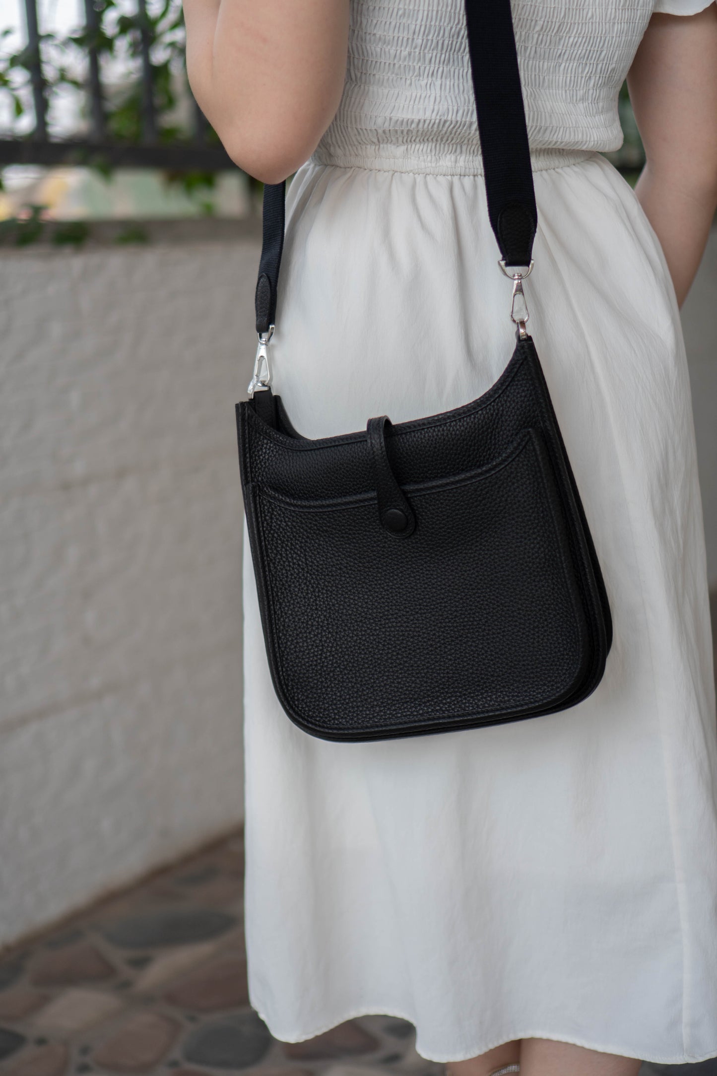Evelyne 23 – Black Clemence Leather with Palladium Hardware