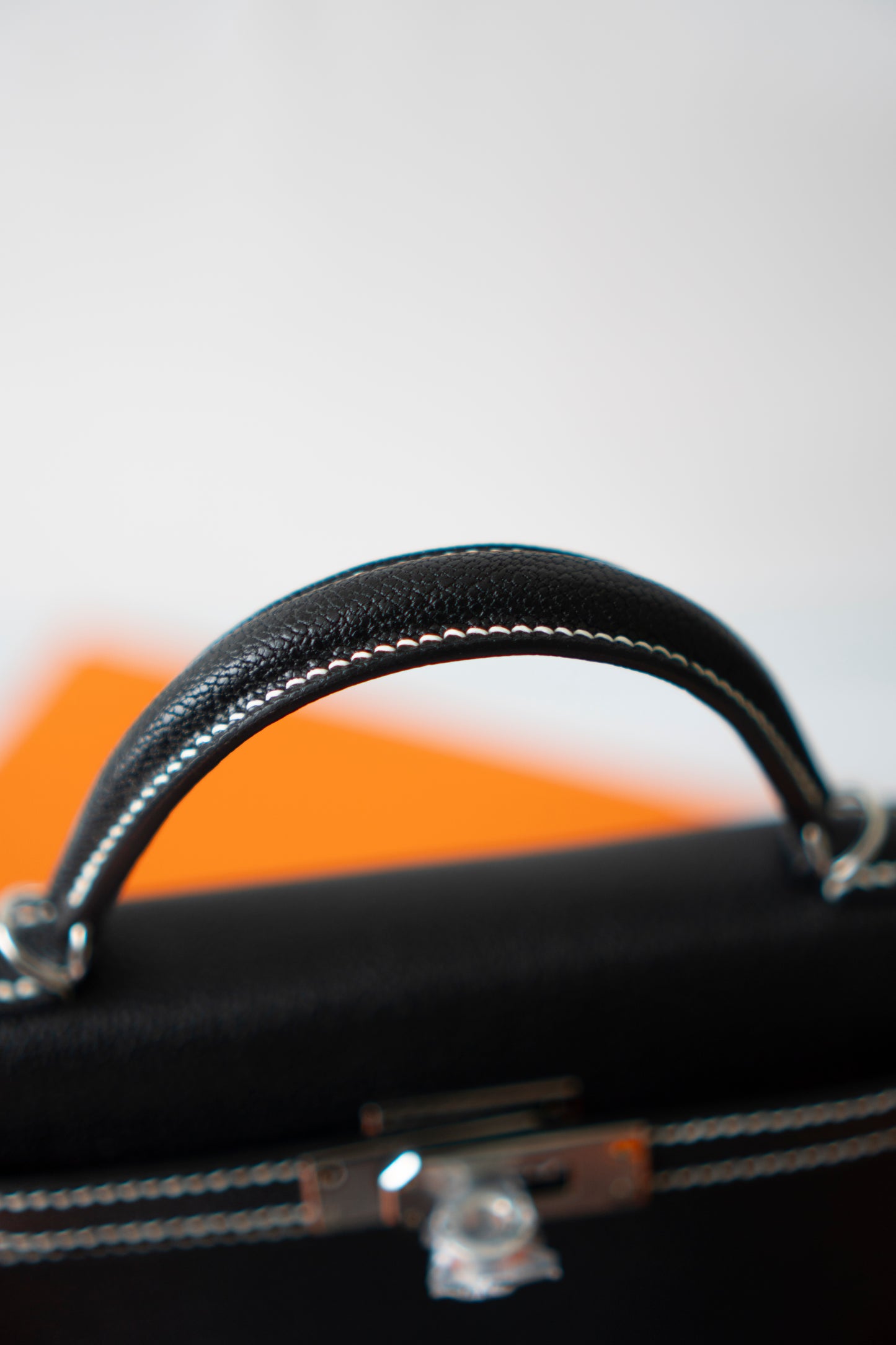 Mini KL II Sellier – Noir Chèvre with Gris Perle Interior | HSS Special Order