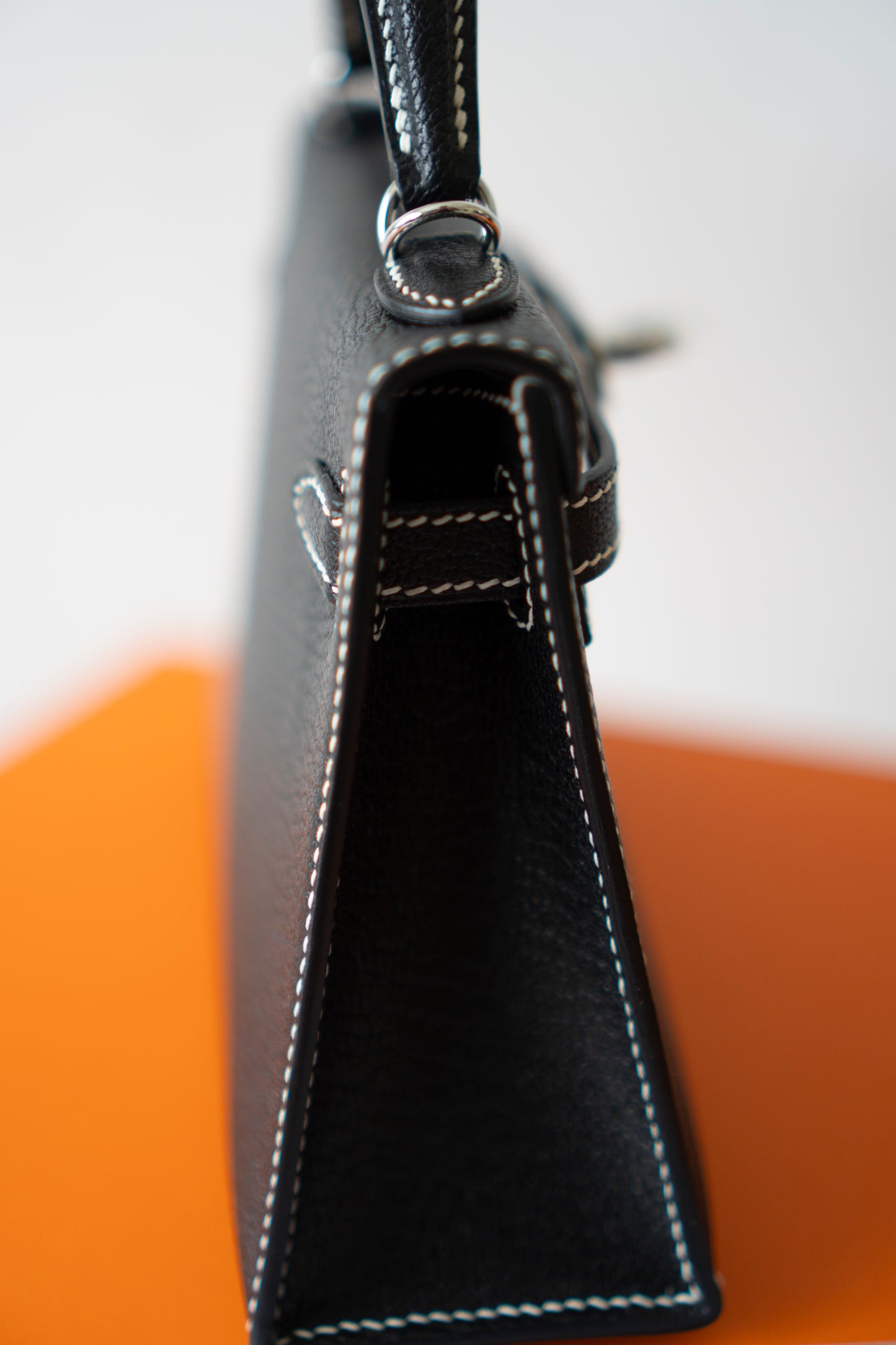 Mini KL II Sellier – Noir Chèvre with Gris Perle Interior | HSS Special Order