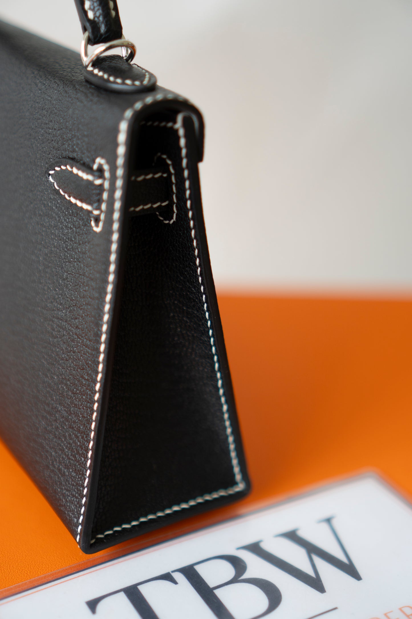 Mini KL II Sellier – Noir Chèvre with Gris Perle Interior | HSS Special Order