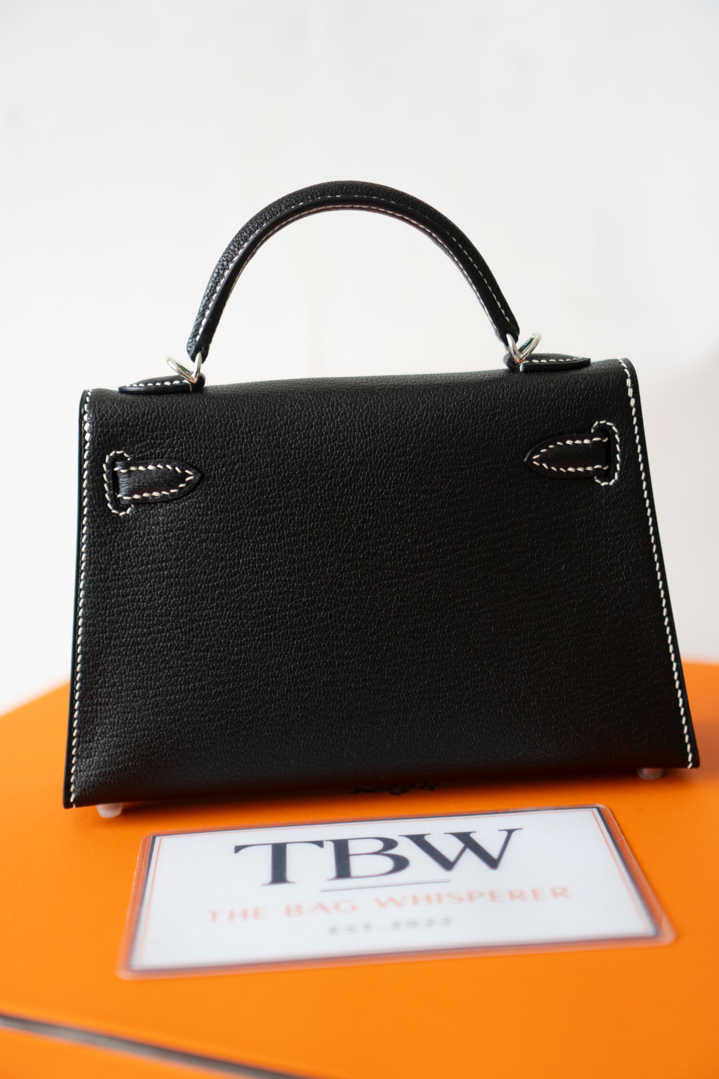Mini KL II Sellier – Noir Chèvre with Gris Perle Interior | HSS Special Order