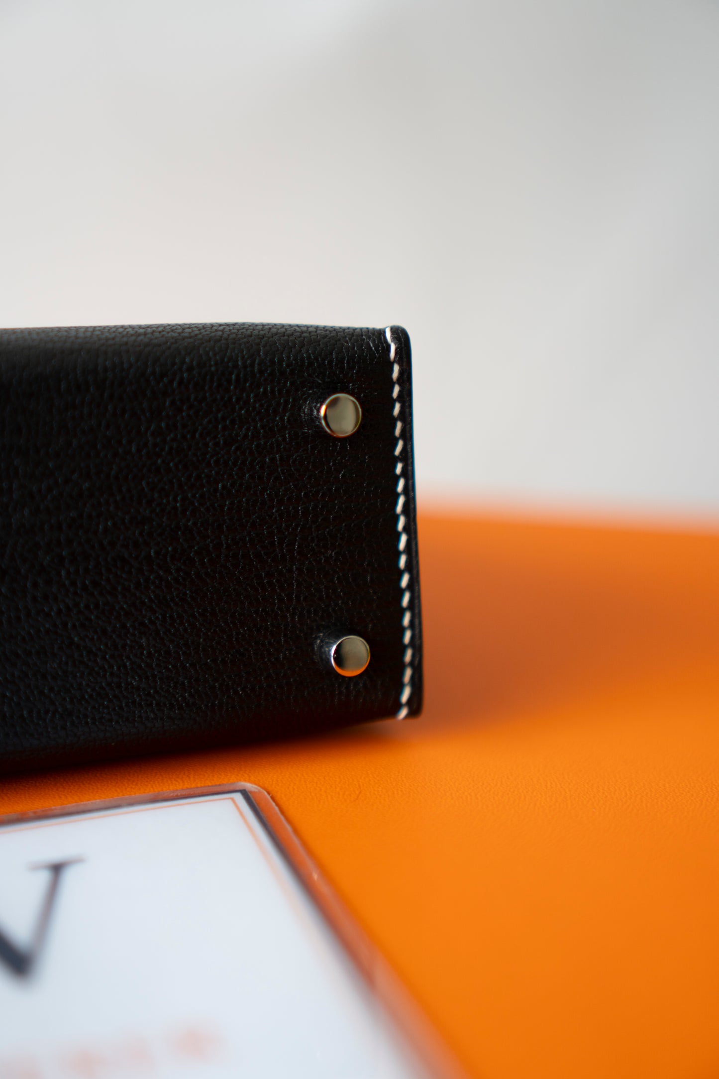 Mini KL II Sellier – Noir Chèvre with Gris Perle Interior | HSS Special Order