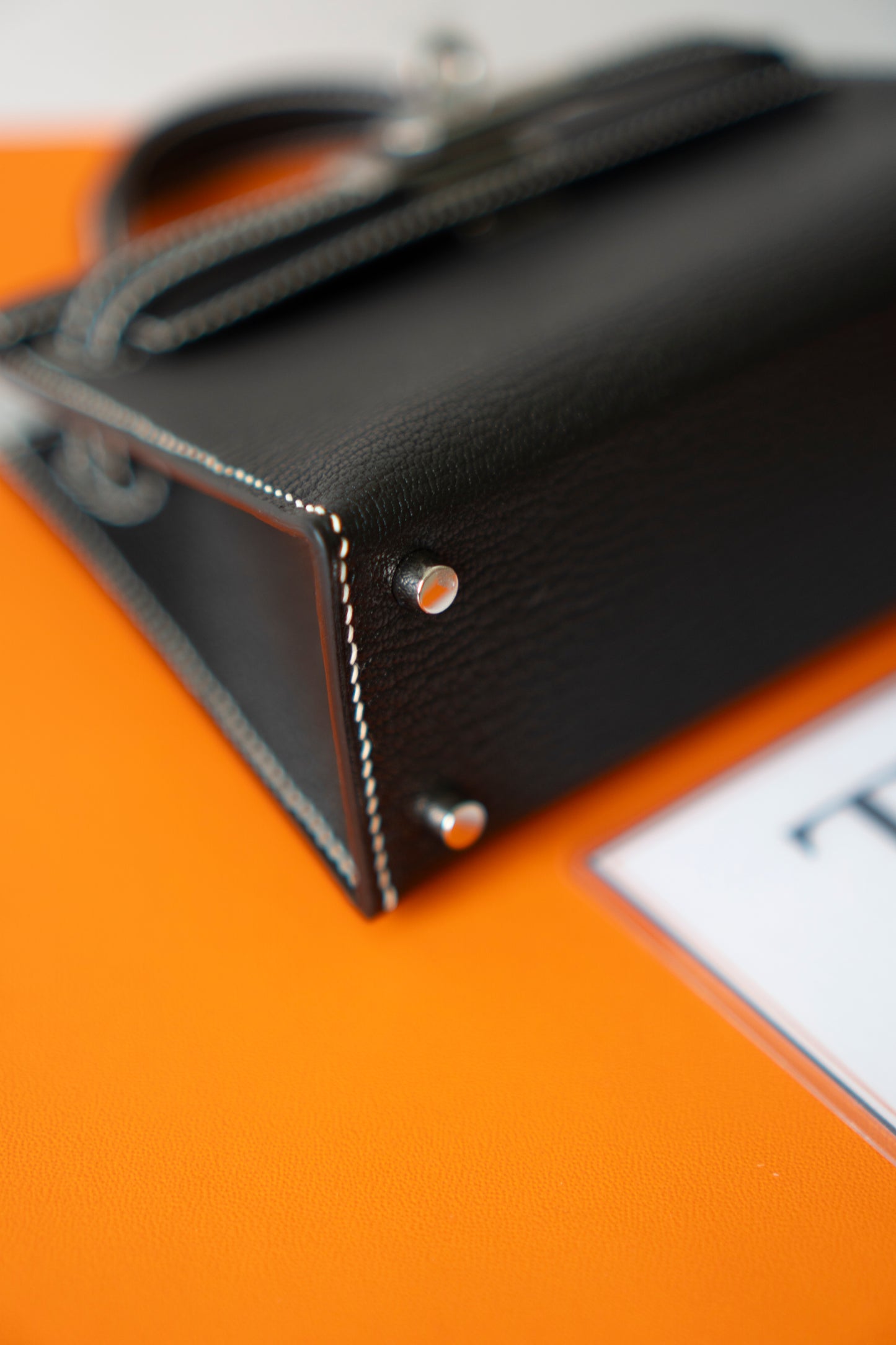 Mini KL II Sellier – Noir Chèvre with Gris Perle Interior | HSS Special Order
