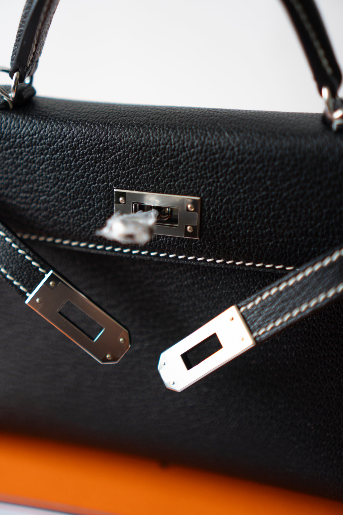 Mini KL II Sellier – Noir Chèvre with Gris Perle Interior | HSS Special Order