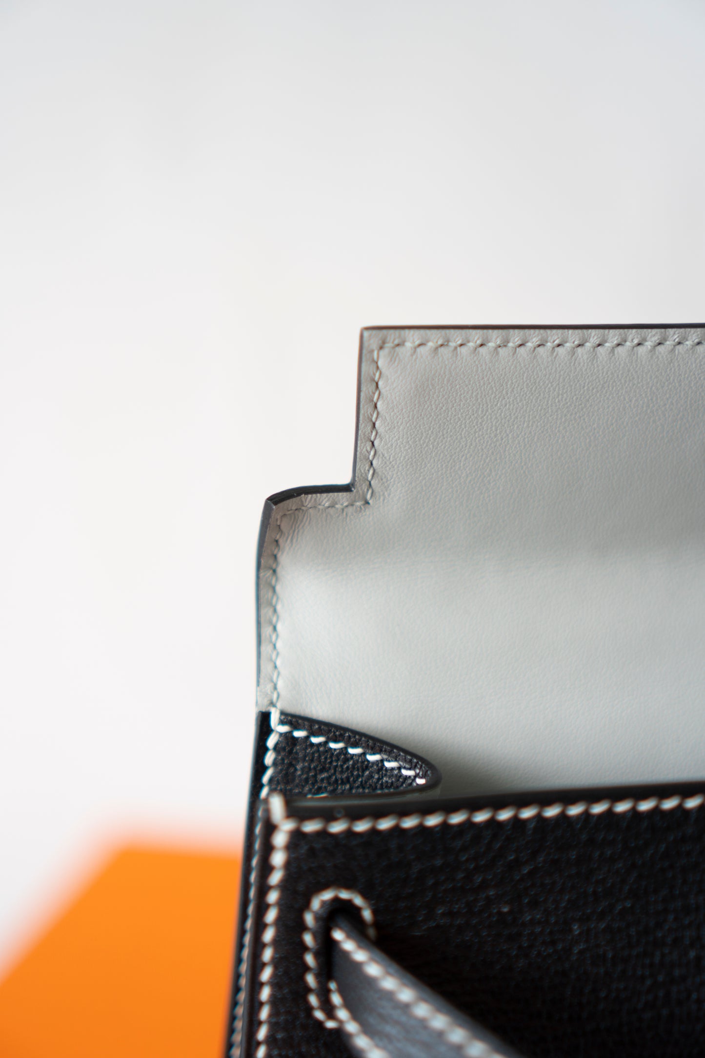 Mini KL II Sellier – Noir Chèvre with Gris Perle Interior | HSS Special Order