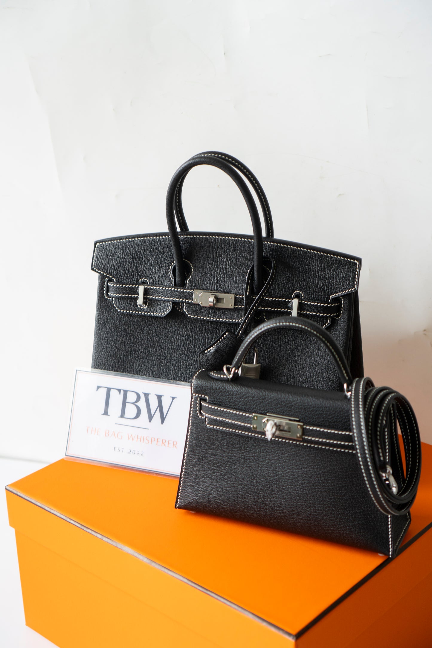 Mini KL II Sellier – Noir Chèvre with Gris Perle Interior | HSS Special Order