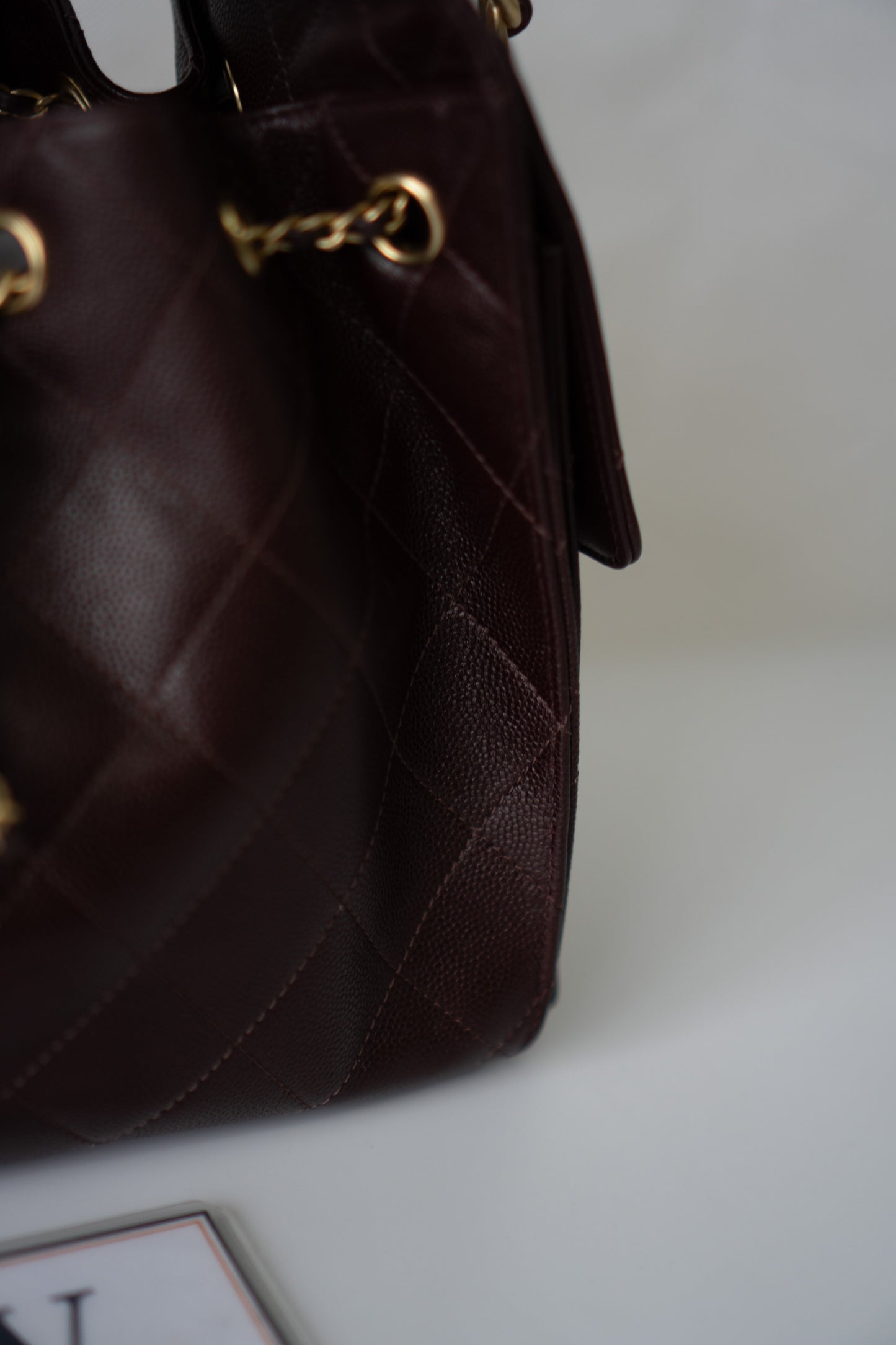 C25 Small in Dark Brown Grain Leather with Gold Hardware