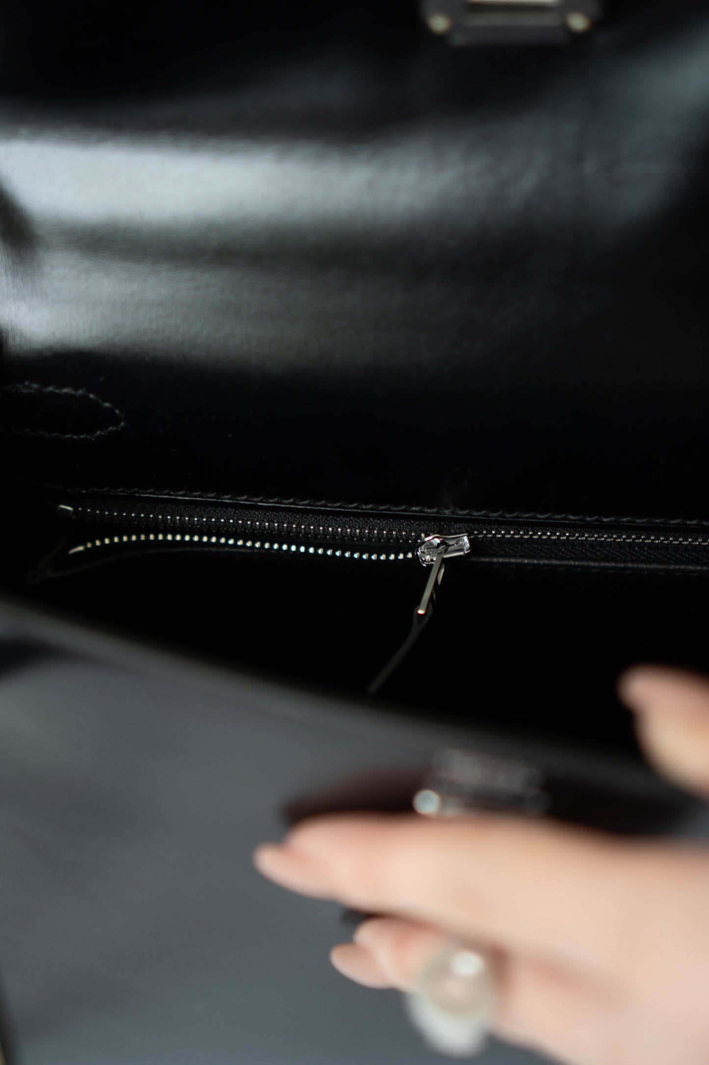 KL 25 – Black Box Leather with Palladium Hardware