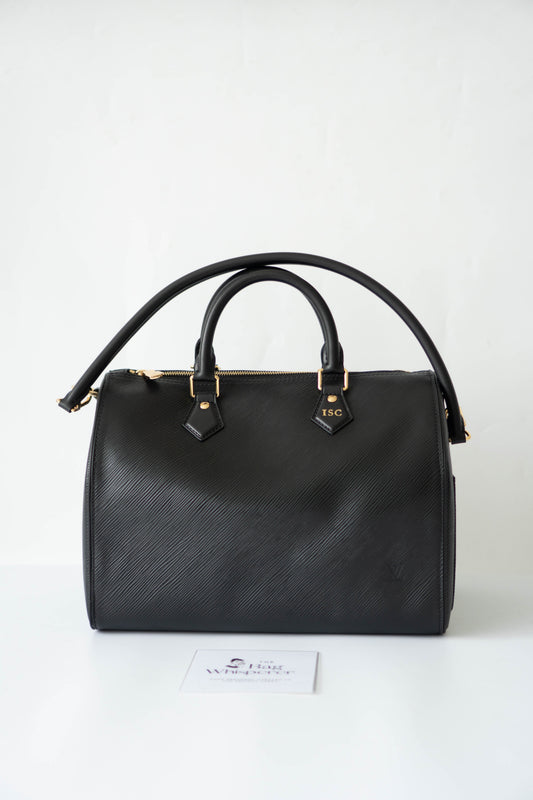 Speedy 30 Soft Epi – Black with Gold Hardware