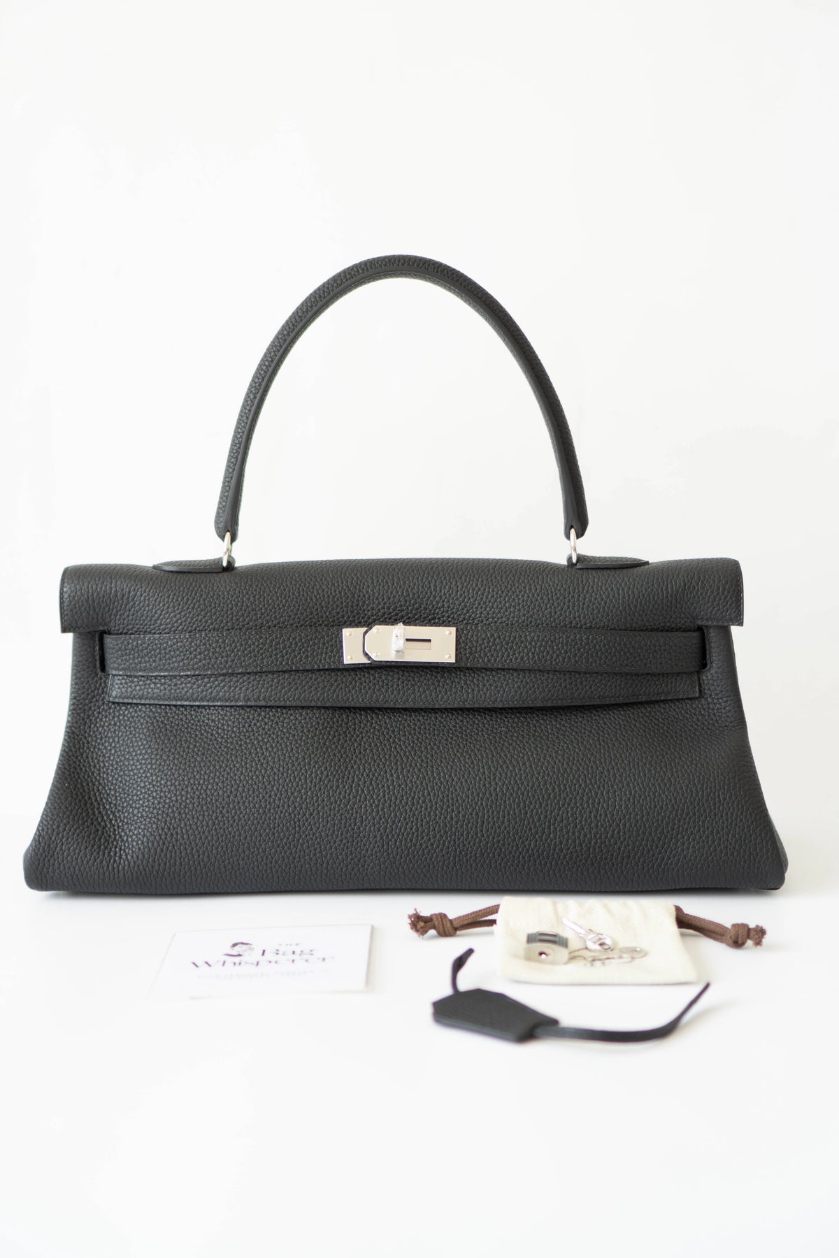 Shoulder KL 42 – Noir Clemence Leather with Palladium Hardware