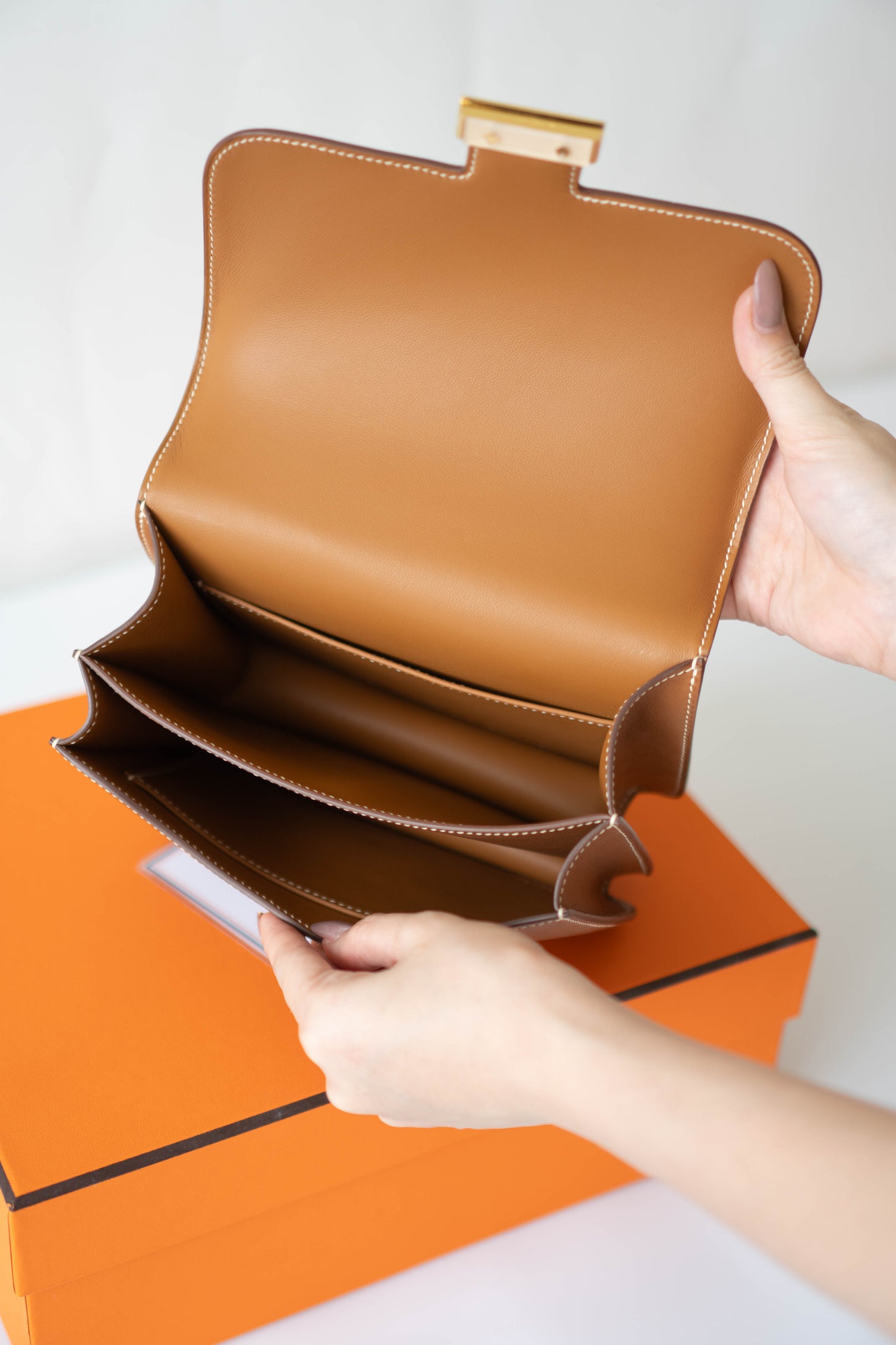 Constanc 18 – Barenia Faubourg with Gold Hardware