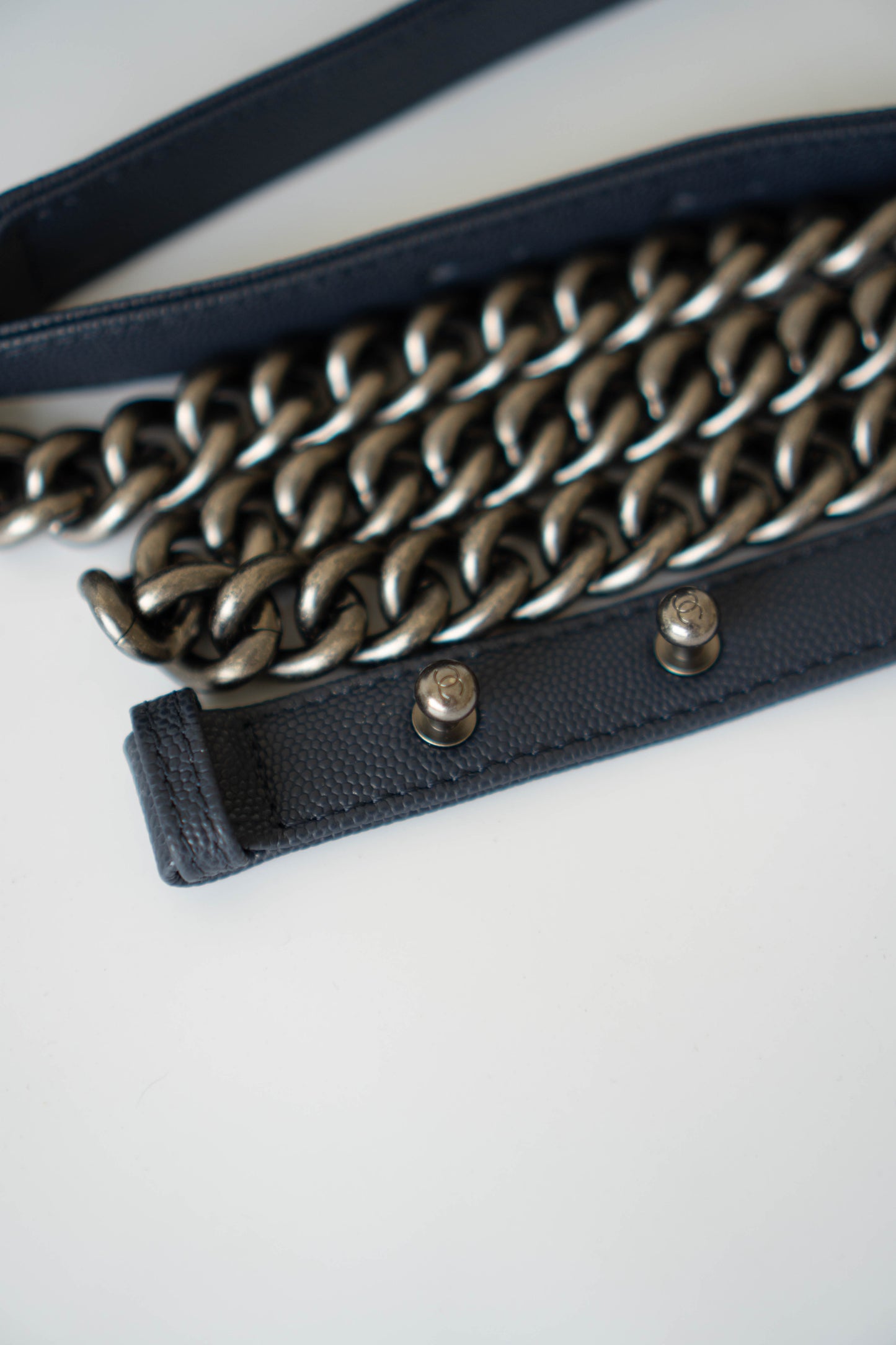 Boy Flap Bag – Old Medium Blue Quilted Leather with Ruthenium Hardware
