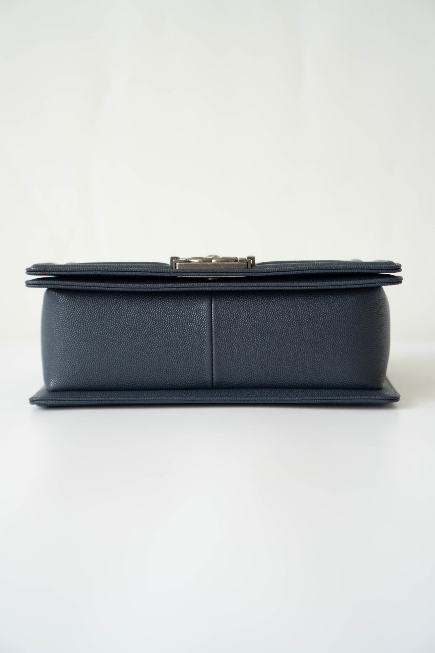 Boy Flap Bag – Old Medium Blue Quilted Leather with Ruthenium Hardware