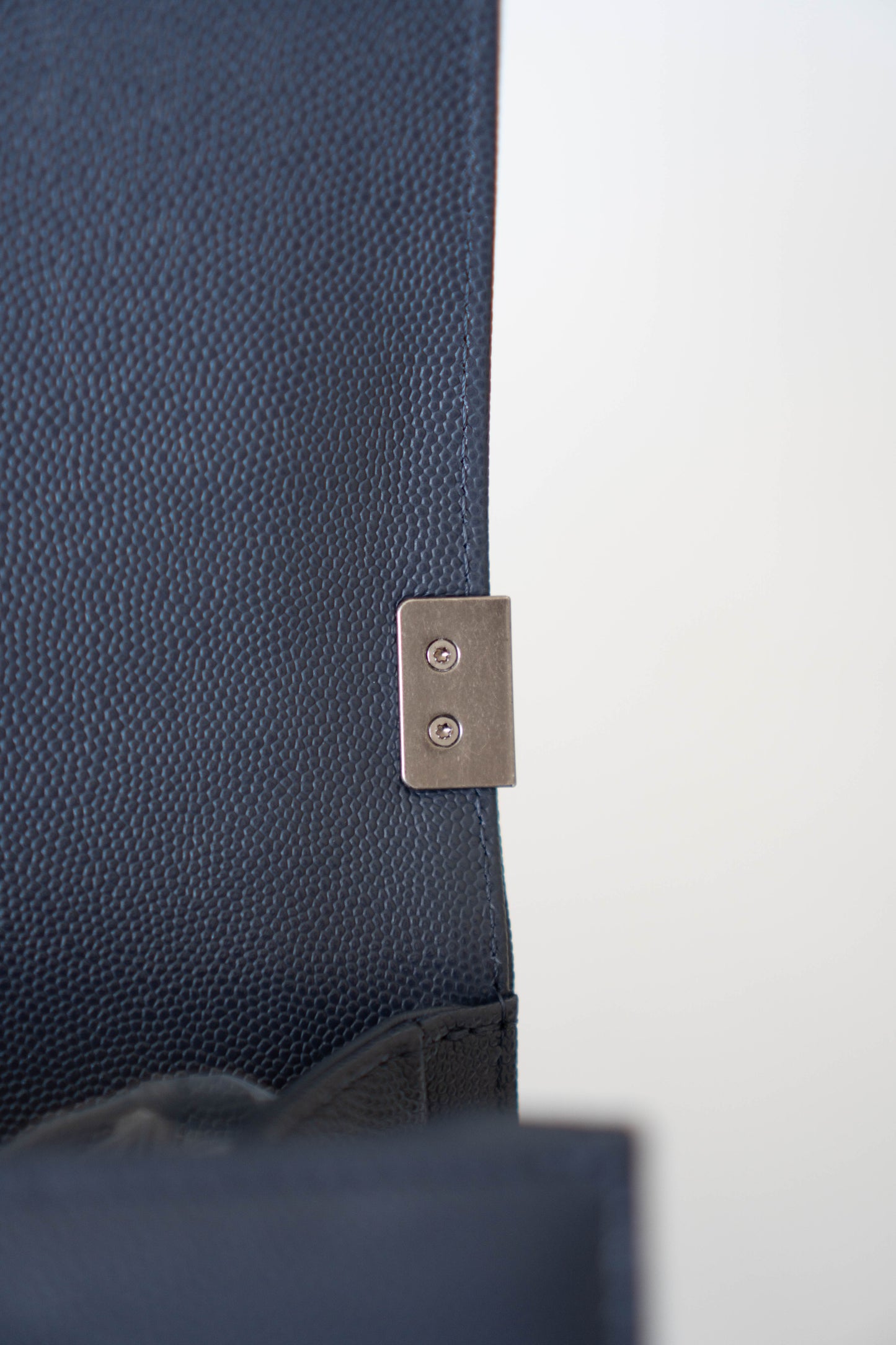 Boy Flap Bag – Old Medium Blue Quilted Leather with Ruthenium Hardware