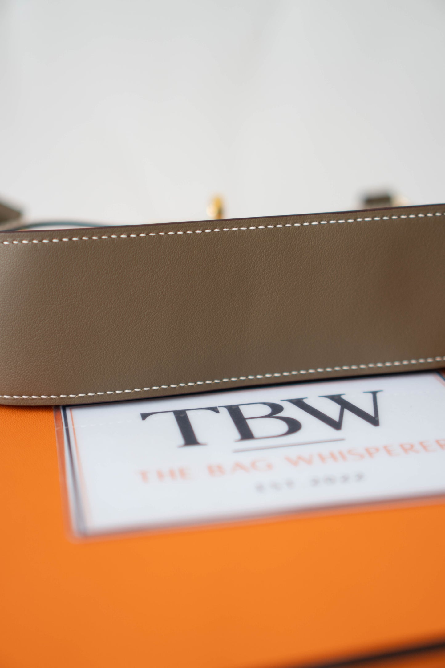 Mini Jypsière – Etoupe Swift Leather with Gold Hardware