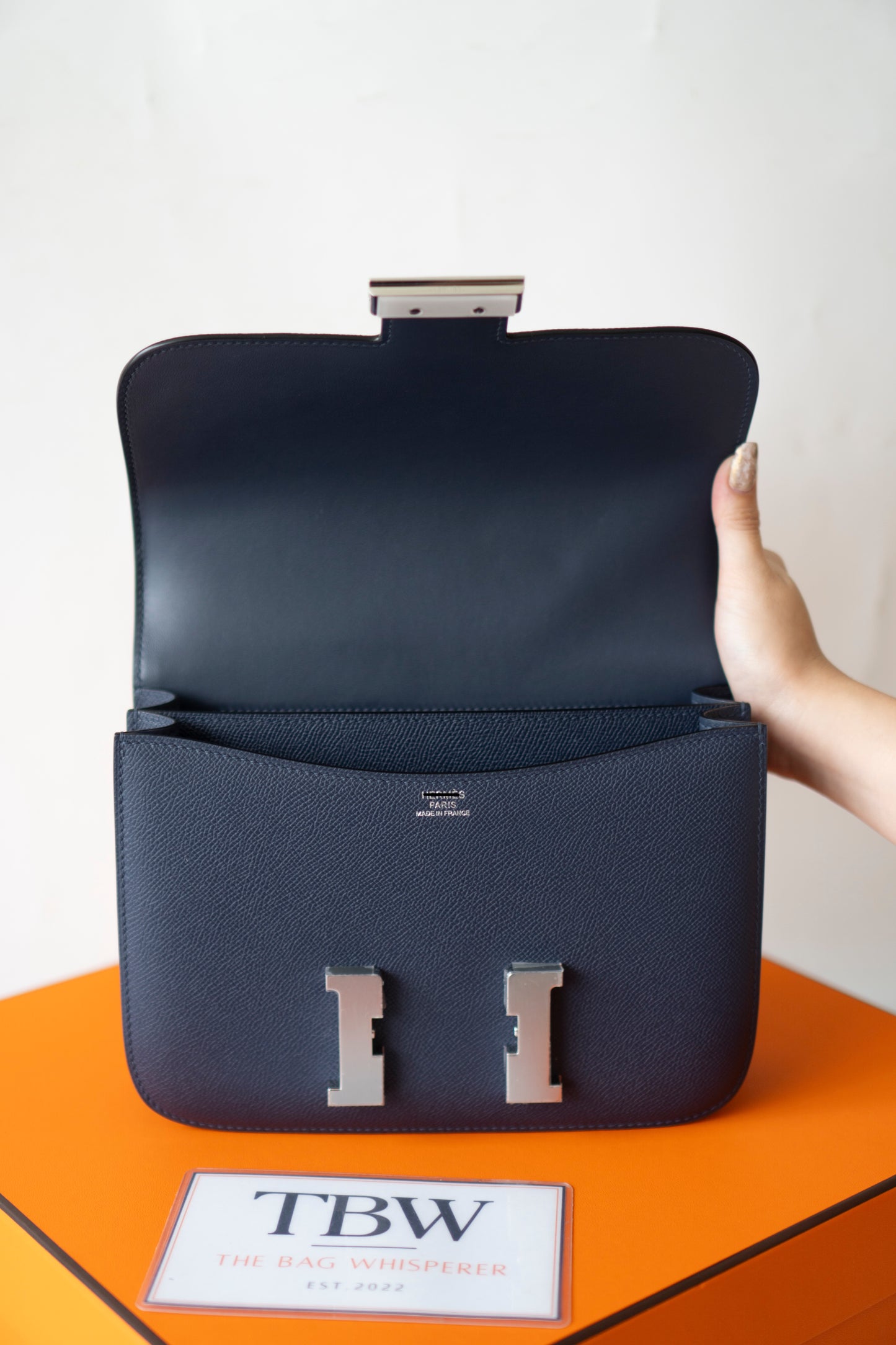 Constanc 24 – Blue Indigo Epsom with Palladium Hardware