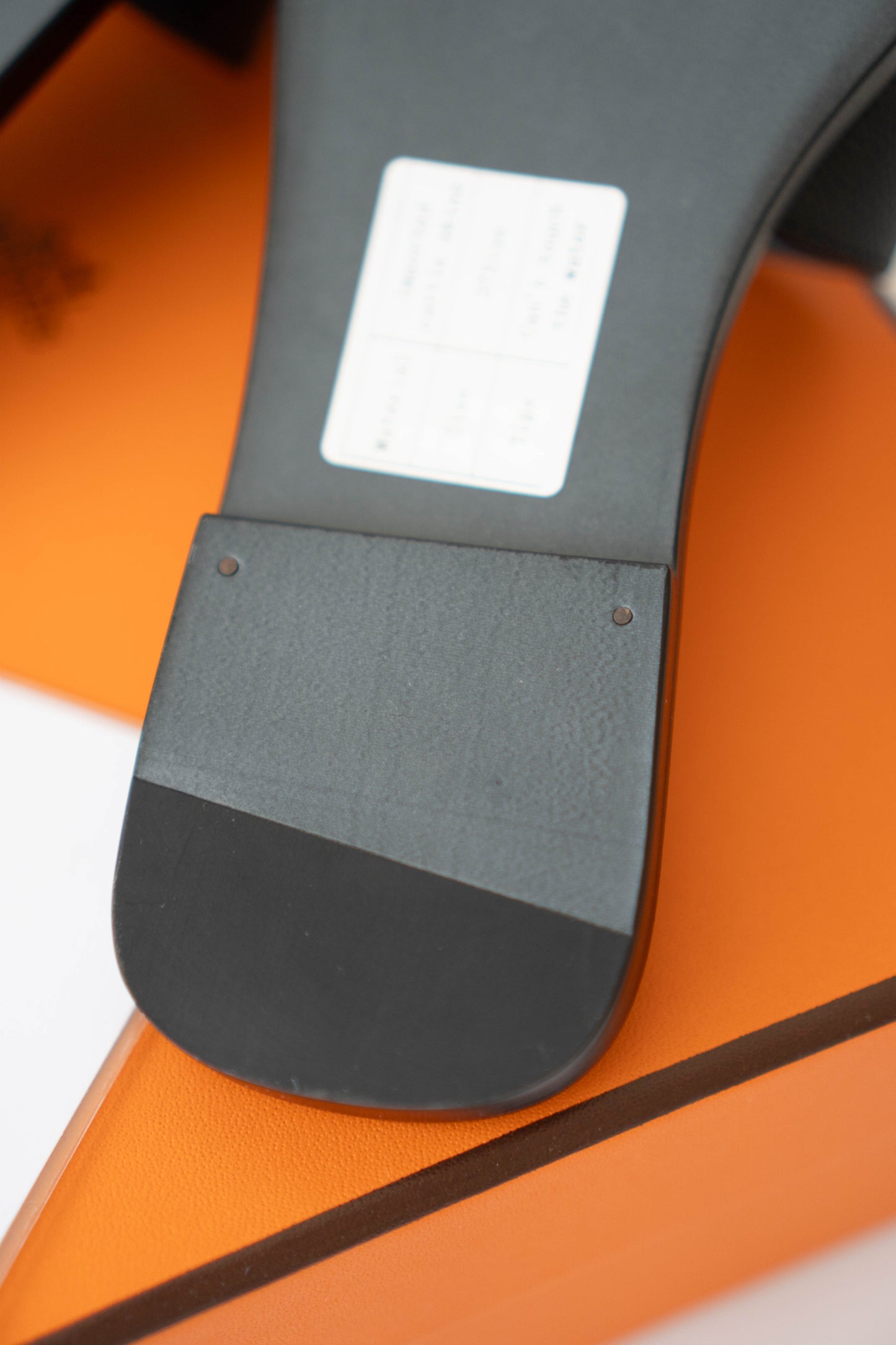 Oran Sandals – Black Epsom Leather Size 38