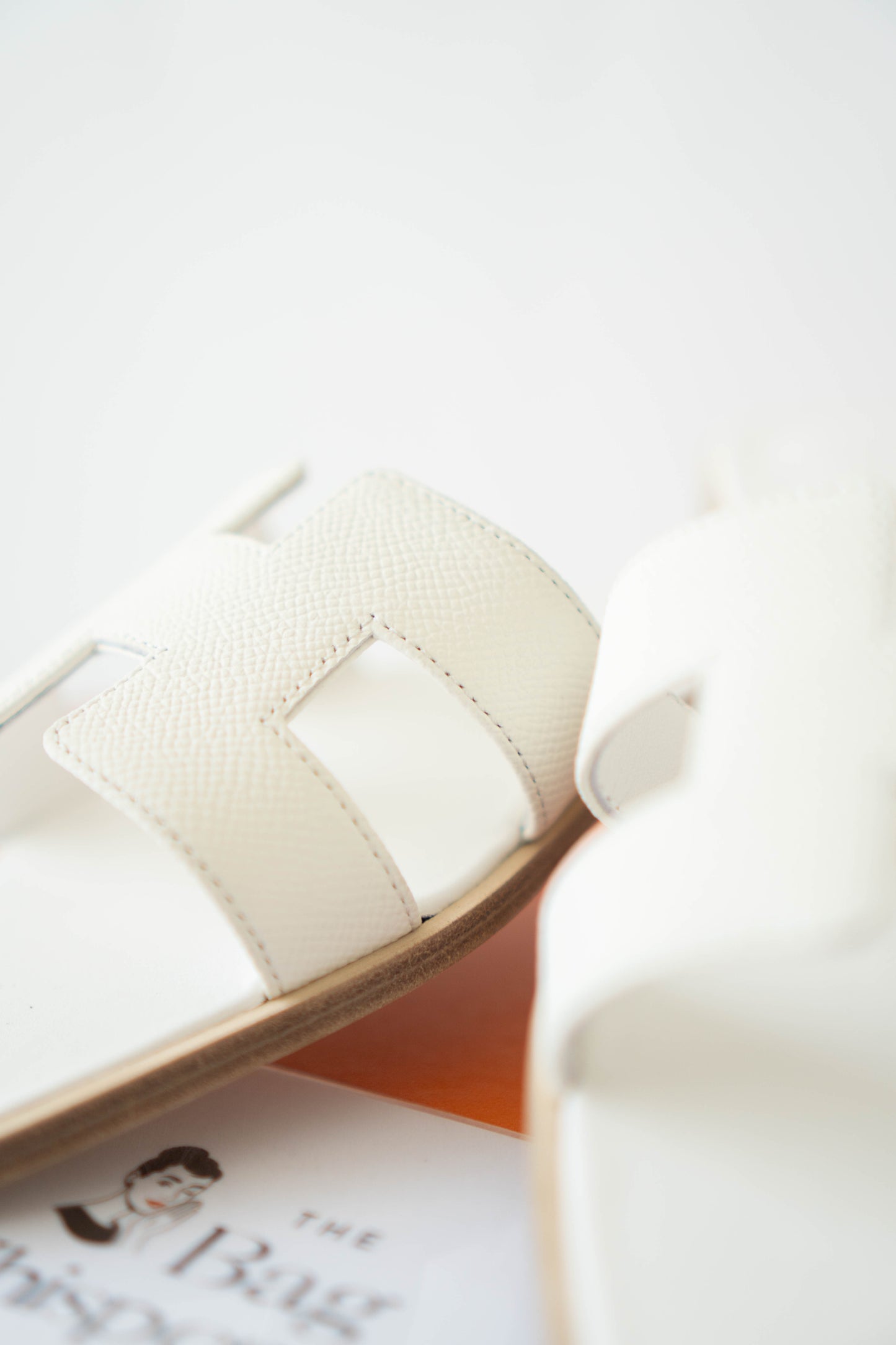 Oran Sandals – White Epsom Leather (Size 38)