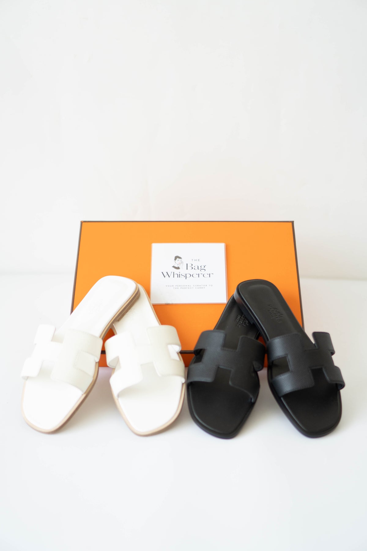 Oran Sandals – Black Epsom Leather Size 38